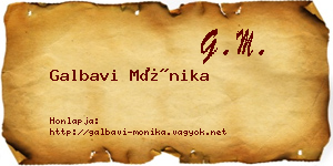 Galbavi Mónika névjegykártya
